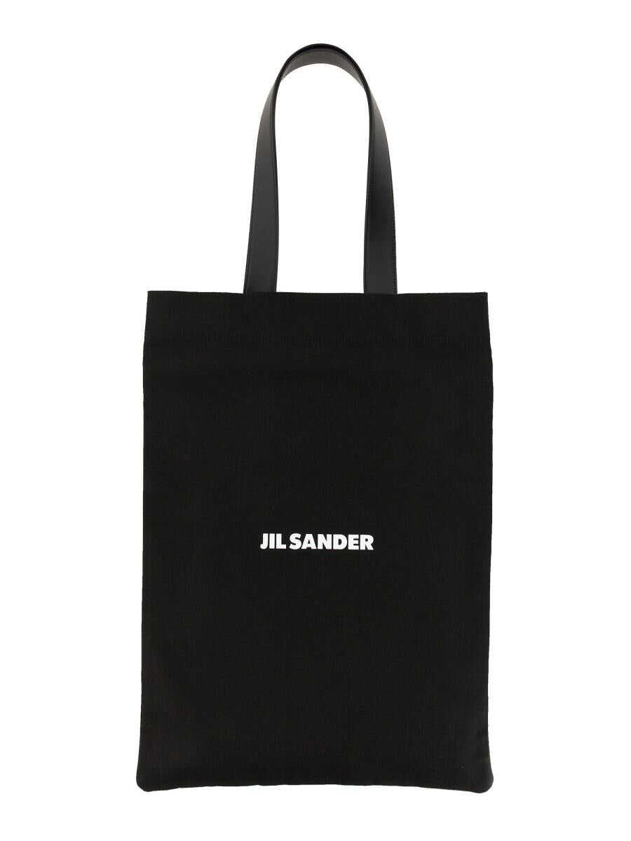 Jil Sander JIL SANDER TOTE BAG WITH LOGO BLACK