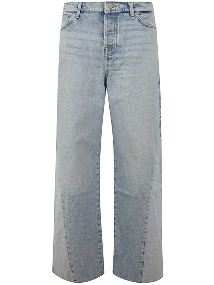 7 For All Mankind 7 FOR ALL MANKIND ZOEY MID SUMMER WITH PANEL JEANS CLOTHING BLUE