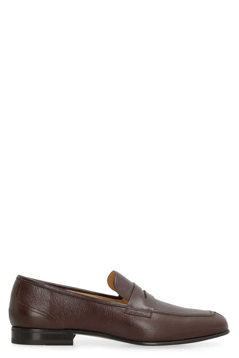 Bally BALLY SAIX LEATHER LOAFERS BROWN