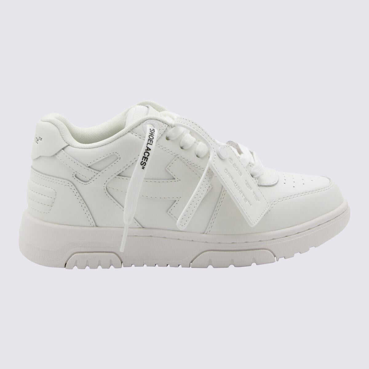 Off-White OFF-WHITE WHITE AND WHITE LEATHER OUT OF OFFICE SNEAKERS WHITE/WHITE