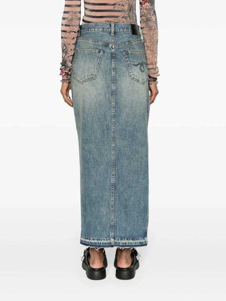Fuste R13 R13 Midi Denim Skirt BLUE Femei (BM 12506559) 5