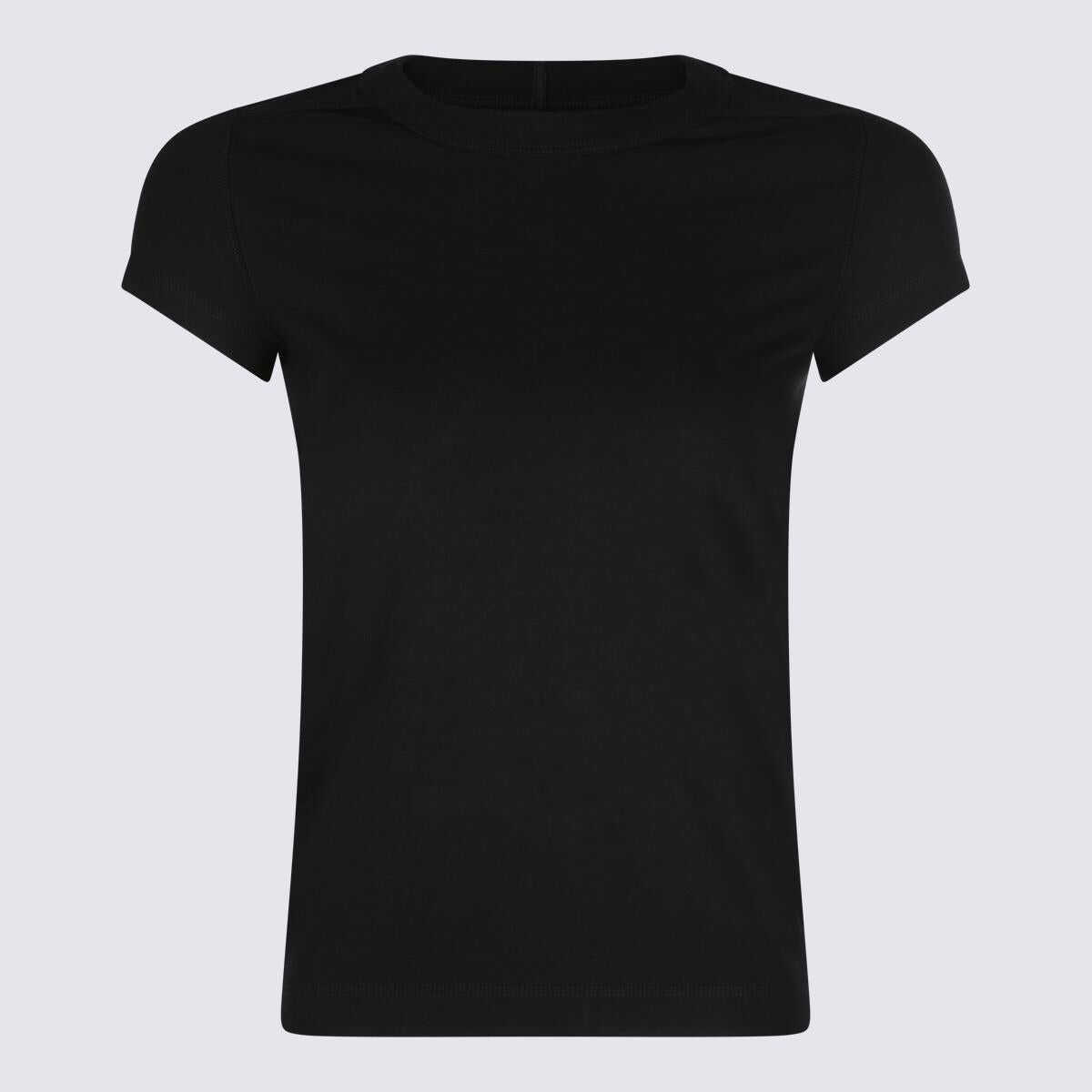 Rick Owens RICK OWENS BLACK COTTON T-SHIRT BLACK