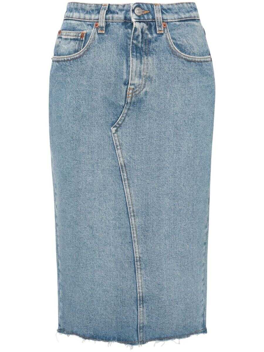 MM6 Maison Margiela MM6 MAISON MARGIELA Denim midi skirt BLUE