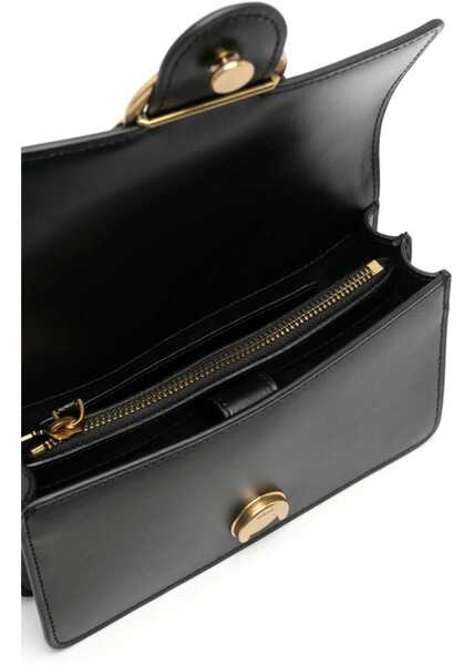 Genti de umar Pinko Love One Mini Shoulder Bag NERO-ANTIQUE GOLD Femei (BM 12508527) 5