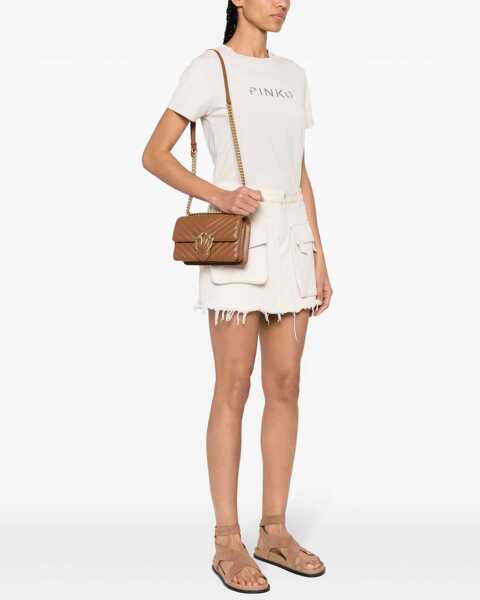 Genti de umar Pinko Mini Love Shoulder Bag MARRONE - LEONE-ANTIQUE GOLD Femei (BM 12508533) 2