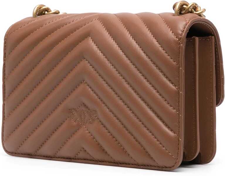 Genti de umar Pinko Mini Love Shoulder Bag MARRONE - LEONE-ANTIQUE GOLD Femei (BM 12508533) 3