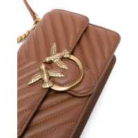 Genti de umar Dama - Genti de umar Pinko Mini Love Shoulder Bag MARRONE - LEONE-ANTIQUE GOLD Femei (BM 12508533) - B-mall.ro