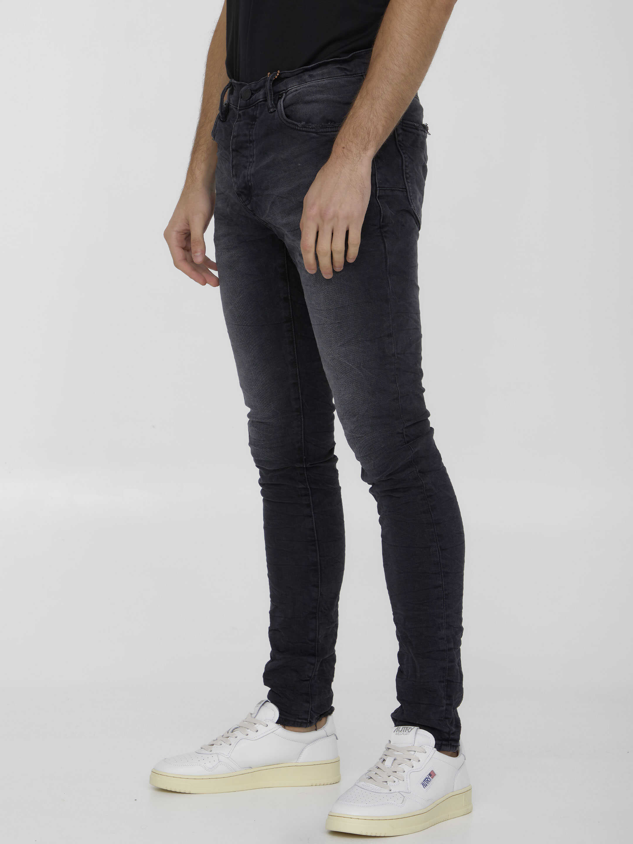 PURPLE BRAND Skinny Jeans In Denim BLACK