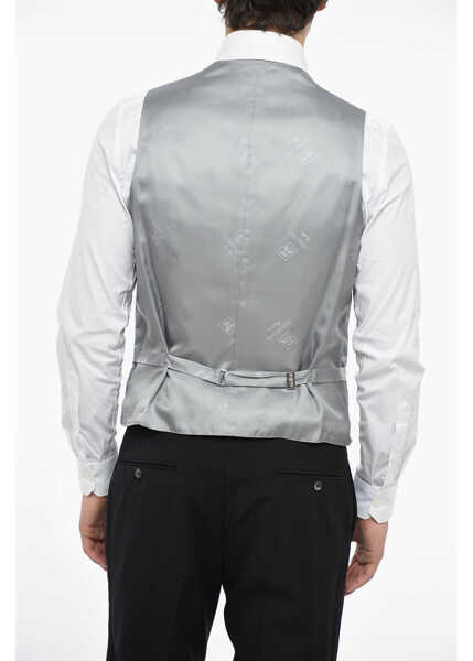 Veste costum CORNELIANI Virgin Wool Academy Vest With Flush Pockets Gray Barbati (BM 12508998) 2