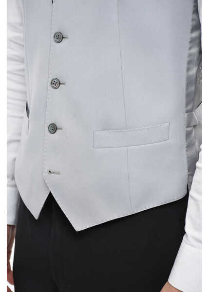 Veste costum CORNELIANI Virgin Wool Academy Vest With Flush Pockets Gray Barbati (BM 12508998) 3