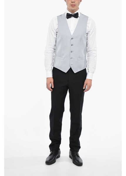 Veste costum CORNELIANI Virgin Wool Academy Vest With Flush Pockets Gray Barbati (BM 12508998) 4