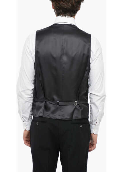Veste costum CORNELIANI Virgin Wool Leader Vest With Flush Pockets Gray Barbati (BM 12509202) 2