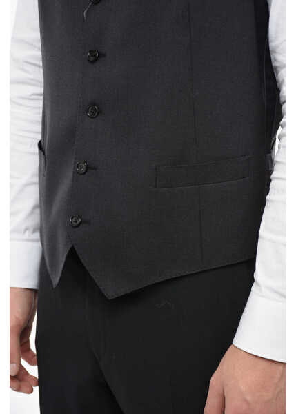 Veste costum CORNELIANI Virgin Wool Leader Vest With Flush Pockets Gray Barbati (BM 12509202) 3