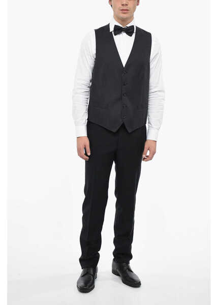 Veste costum CORNELIANI Virgin Wool Leader Vest With Flush Pockets Gray Barbati (BM 12509202) 4