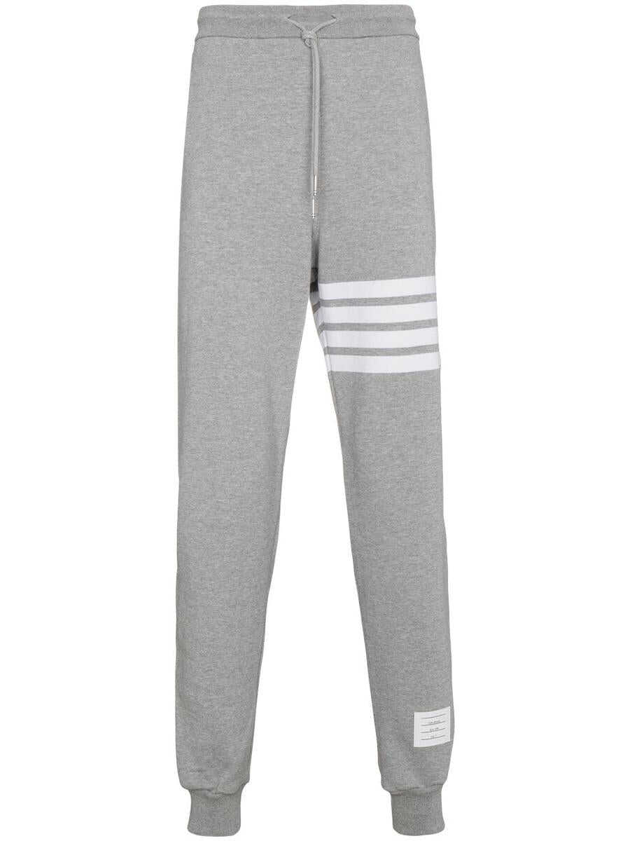 Thom Browne THOM BROWNE SPORTS TROUSERS WITH 4-STRIPE DETAIL GREY