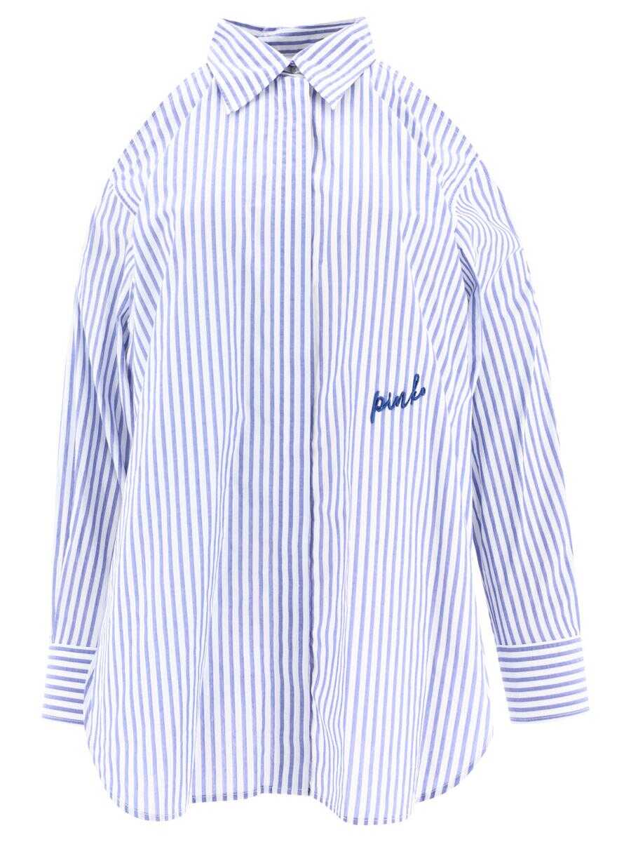Poze Pinko PINKO Striped shirt with shoulder openings BLUE b-mall.ro 