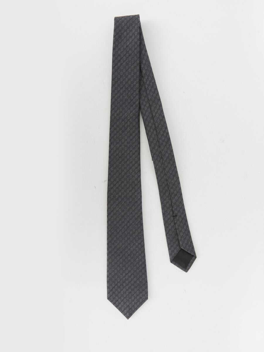 Gucci Silk wool jacquard tie BLACK