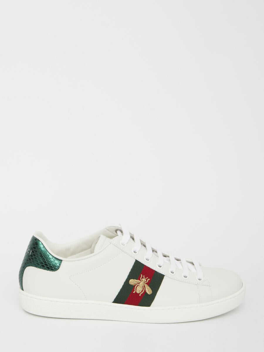 Gucci Ace sneakers with bee embroidery WHITE