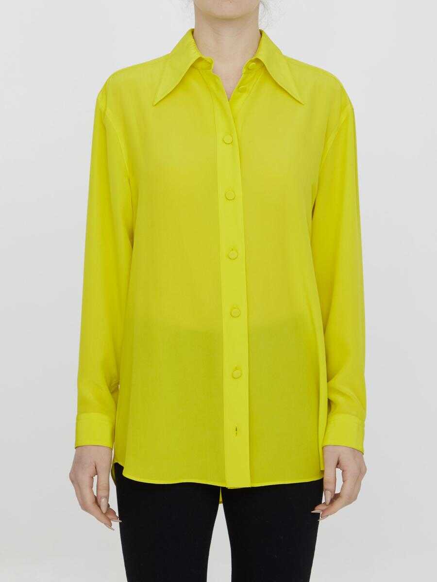 Poze Gucci Yellow silk shirt YELLOW b-mall.ro 