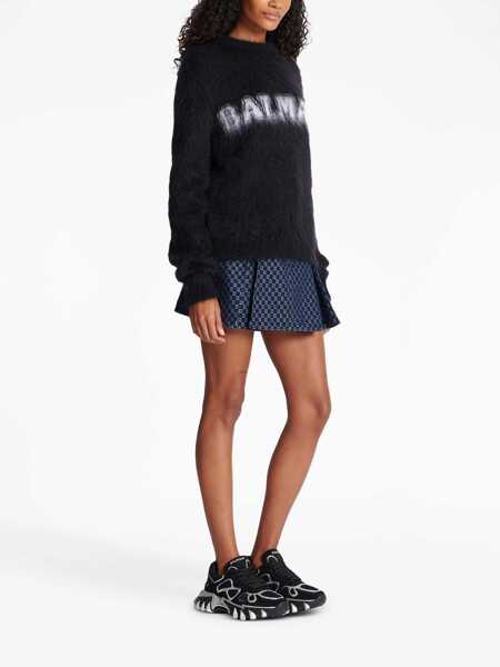 Pulovere casual Balmain Balmain Logo Pullover Black Femei (BM 12527694) 3