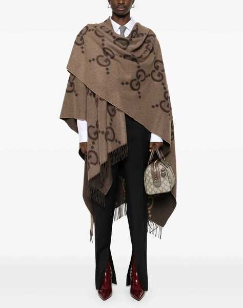 Paltoane Gucci Cashmere Cape BEIGE/DARK BROWN Femei (BM 12529701) 2