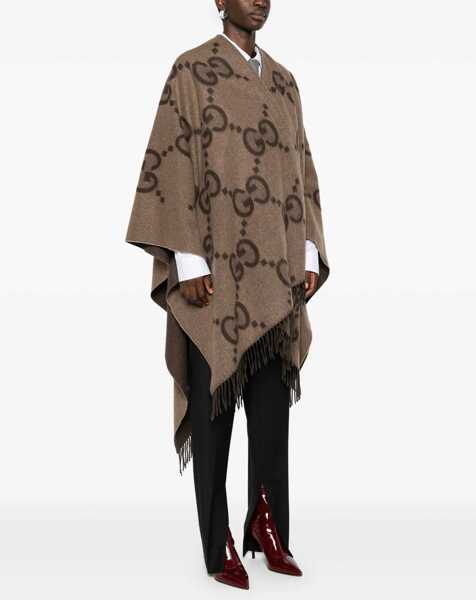 Paltoane Gucci Cashmere Cape BEIGE/DARK BROWN Femei (BM 12529701) 3