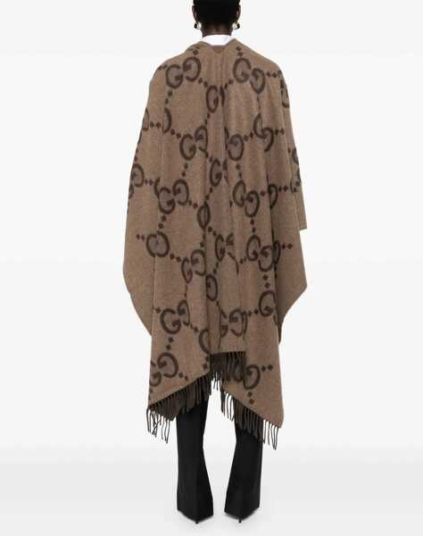 Paltoane Gucci Cashmere Cape BEIGE/DARK BROWN Femei (BM 12529701) 4