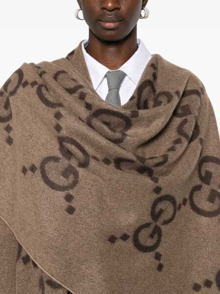 Paltoane Gucci Cashmere Cape BEIGE/DARK BROWN Femei (BM 12529701) 5