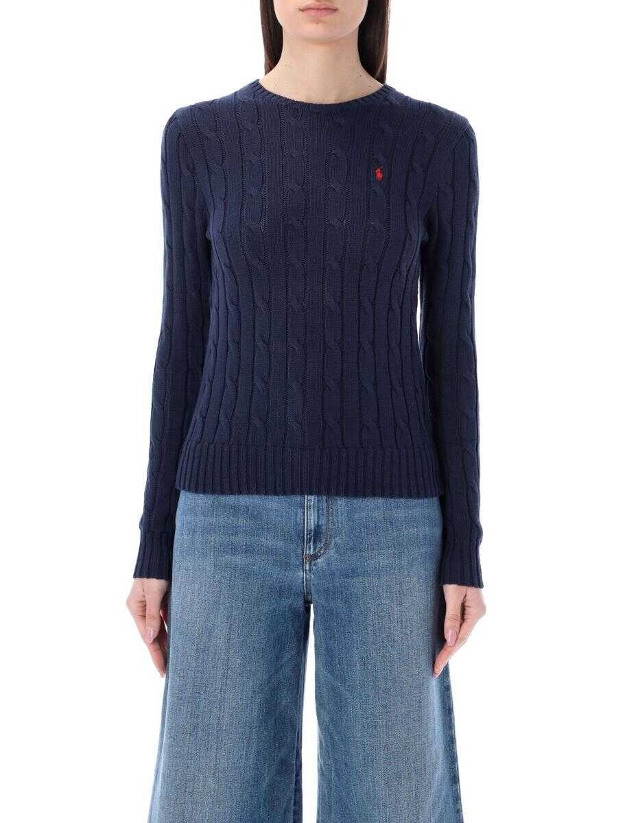 Ralph Lauren POLO RALPH LAUREN Cable-knit cotton crewneck sweater NAVY