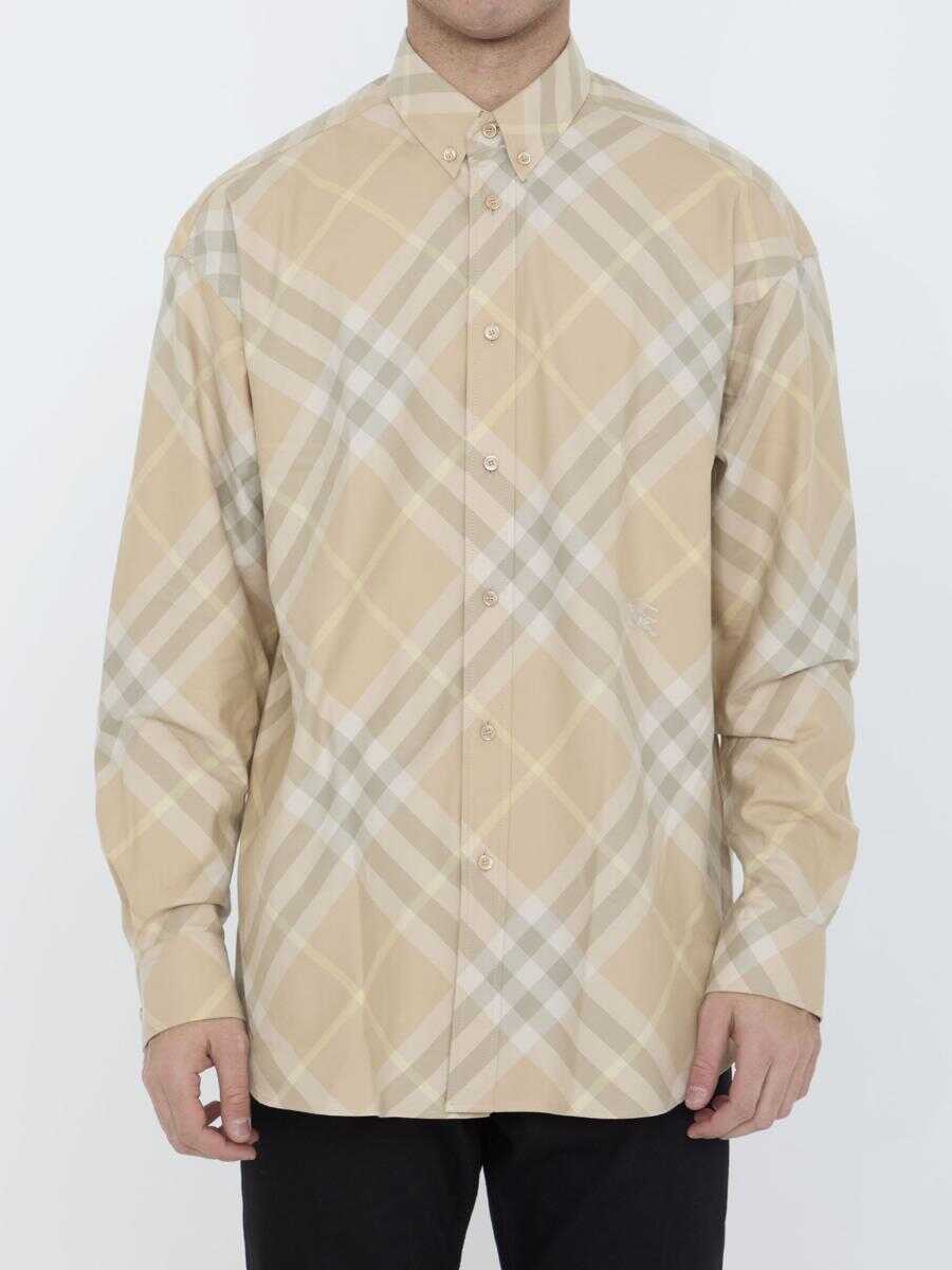 Burberry Check cotton shirt BEIGE