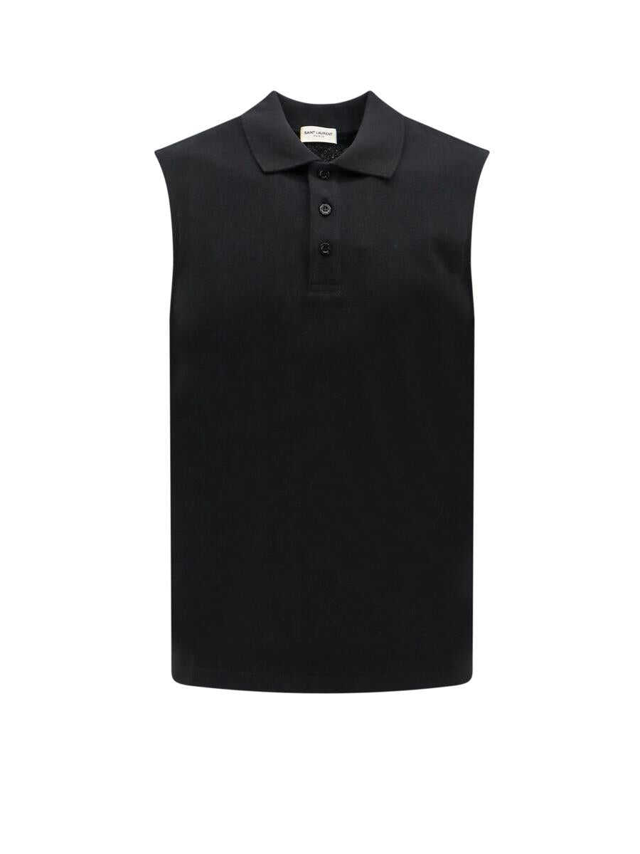 Saint Laurent SAINT LAURENT POLO SHIRT BLACK