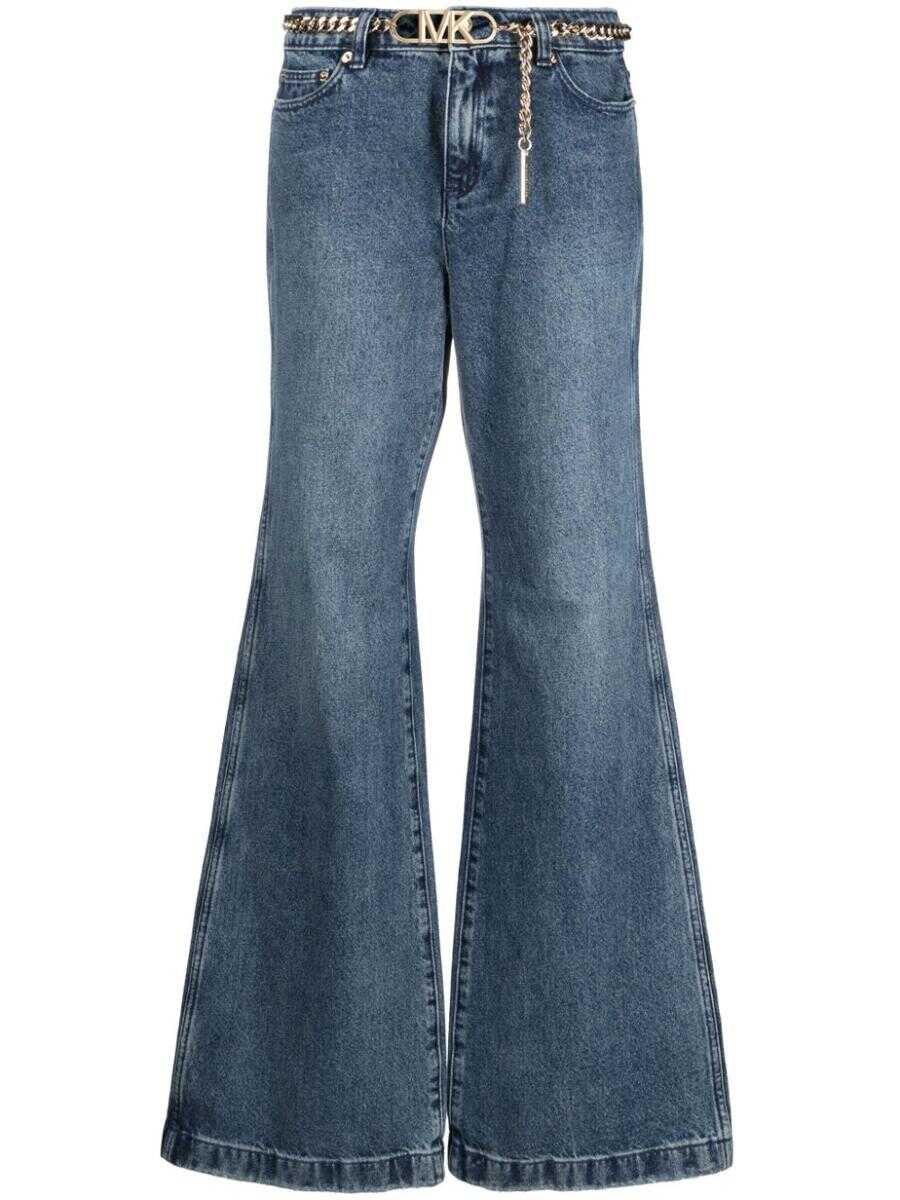 Michael Kors MICHAEL MICHAEL KORS Flare leg denim cotton jeans CLEAR BLUE