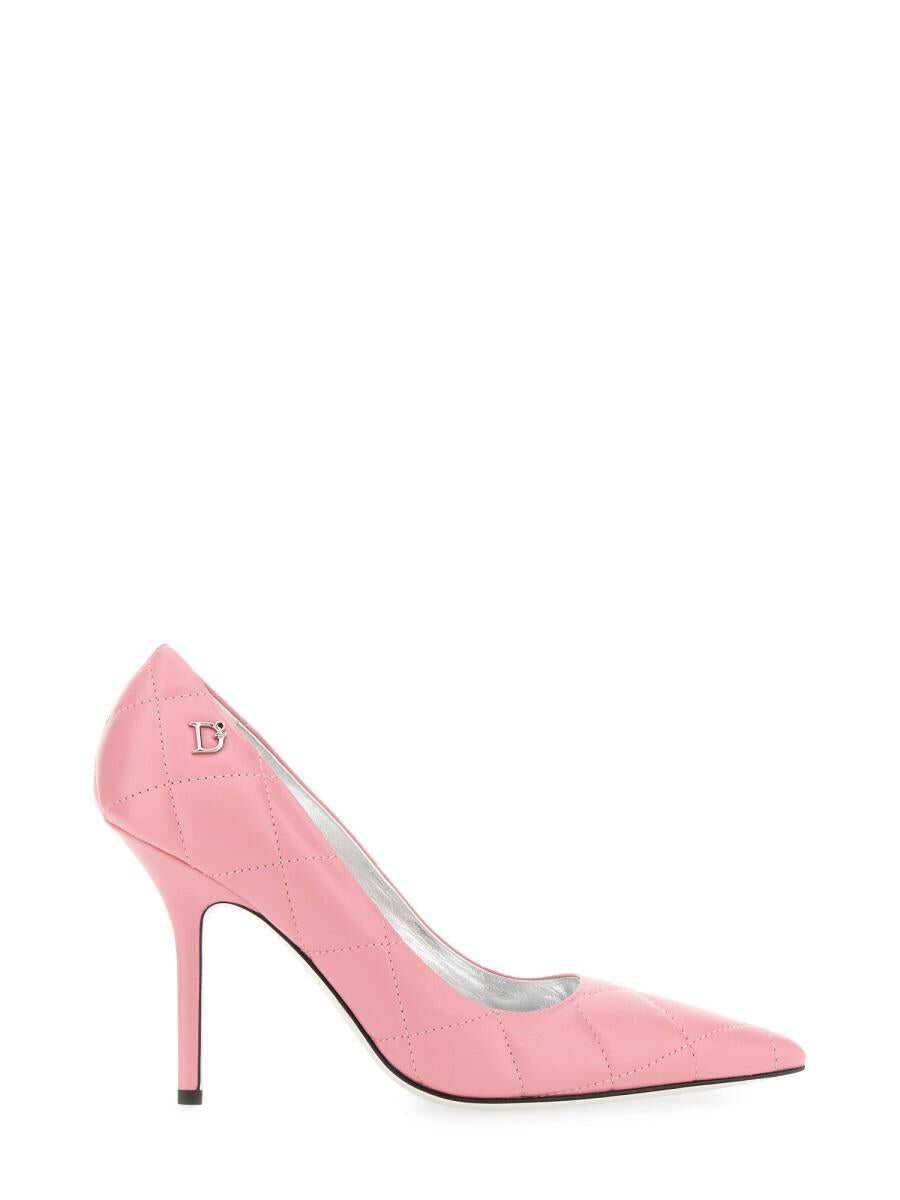 DSQUARED2 DSQUARED2 QUILTED LEATHER PUMPS PINK