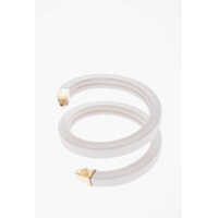 Bratari Soft Leather Spiral Bracelet With Golden Details Femei