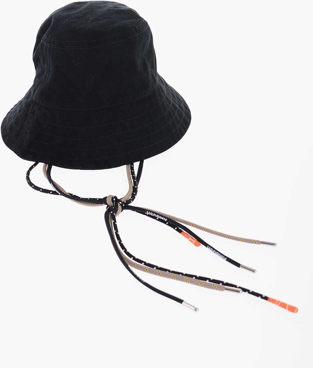 AMBUSH Cotton Bucket Hat With Multi Laces Black