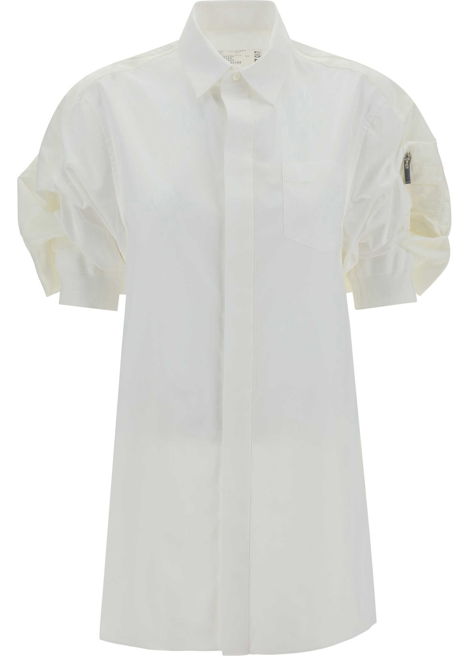 Poze Sacai Chemisier Dress OFF WHITE b-mall.ro 