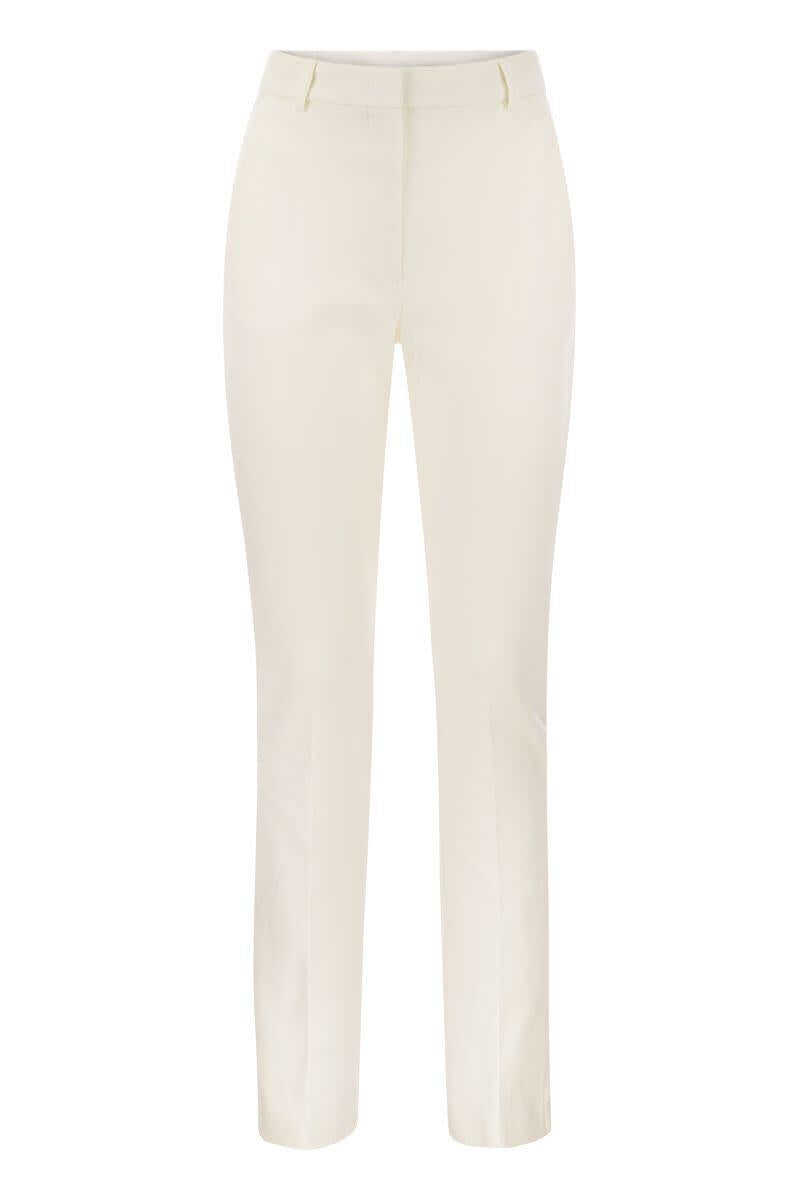 SPORTMAX SPORTMAX PONTIDA - Compact jersey trousers WHITE