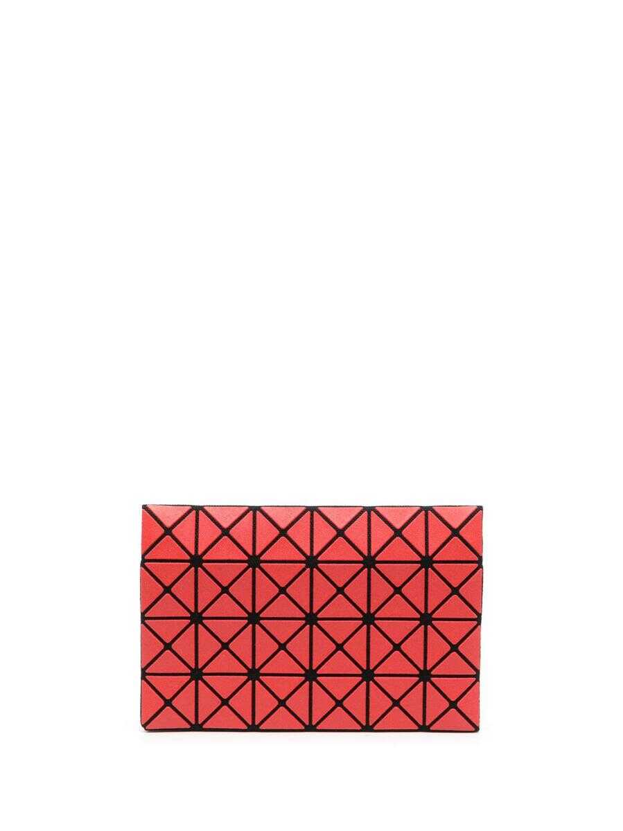 BAO BAO ISSEY MIYAKE BAO BAO ISSEY MIYAKE OYSTER CARD CASE ACCESSORIES RED