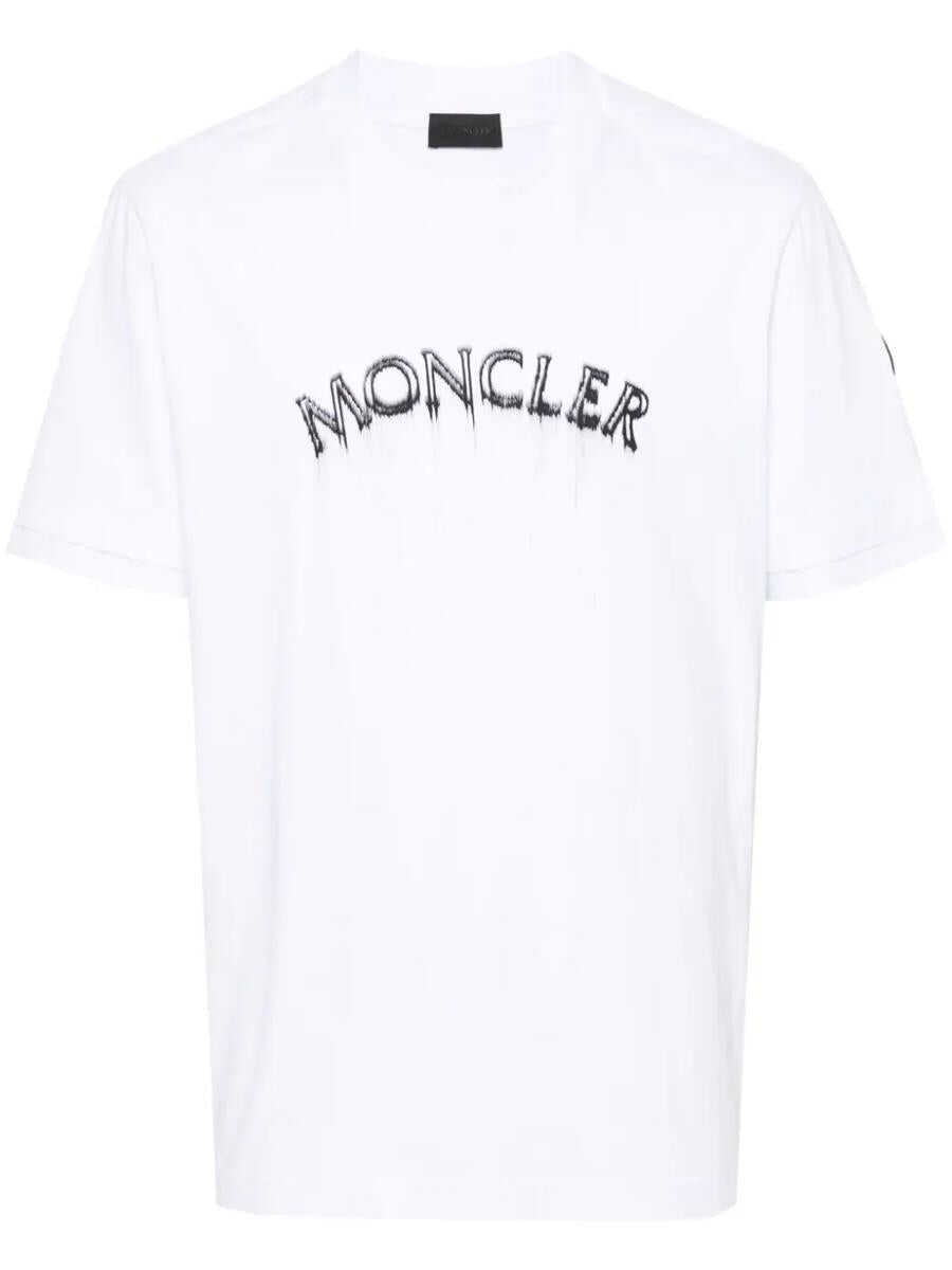 Moncler MONCLER logo-print cotton T-shirt WHITE