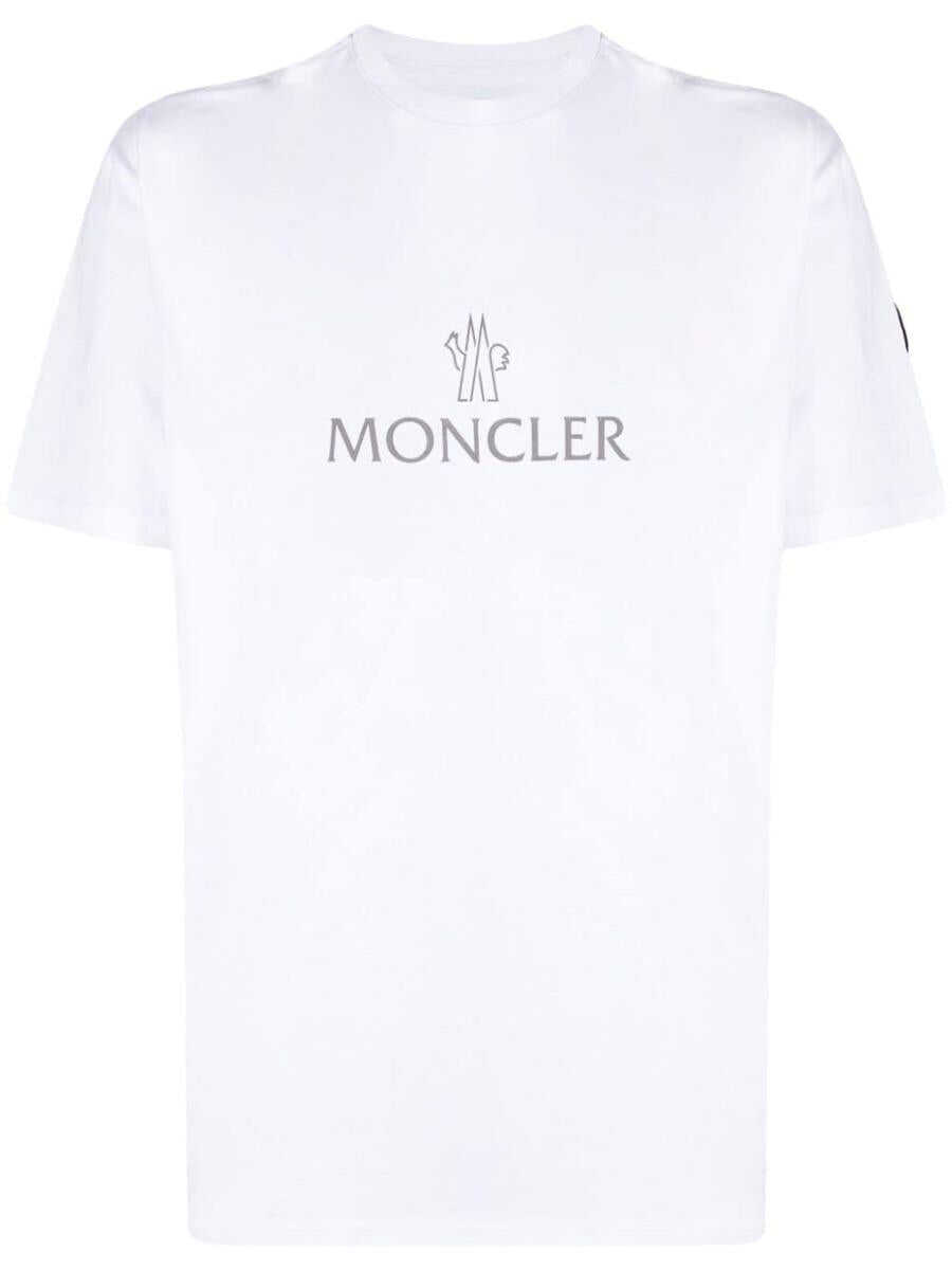 Moncler MONCLER logo-print cotton T-shirt WHITE