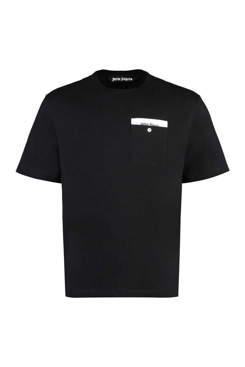 Palm Angels PALM ANGELS LOGO COTTON T-SHIRT BLACK