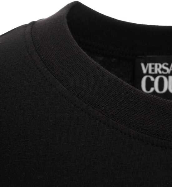 Tricouri Versace T-shirt with logo emblem Black Femei (BM 12548578) 5