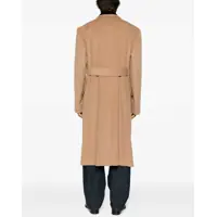 Paltoane pentru Fete - Paltoane Maison Margiela Contrasting Lapel Camel Wool Blend Double-Breasted Coat Beige Fete (BM 12548634) - B-mall.ro