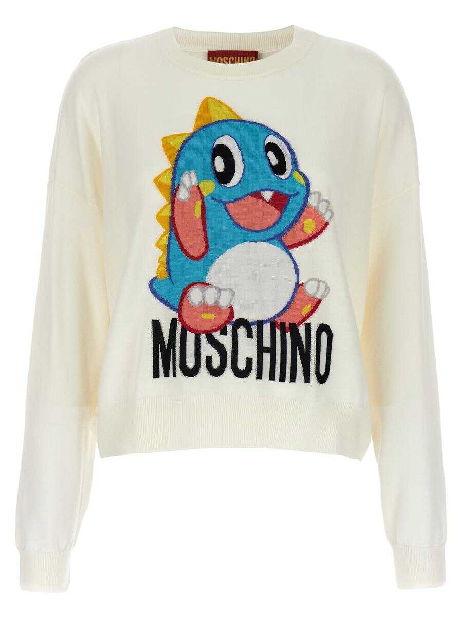 Poze Moschino MOSCHINO 'Bubble bobble' sweater WHITE b-mall.ro 