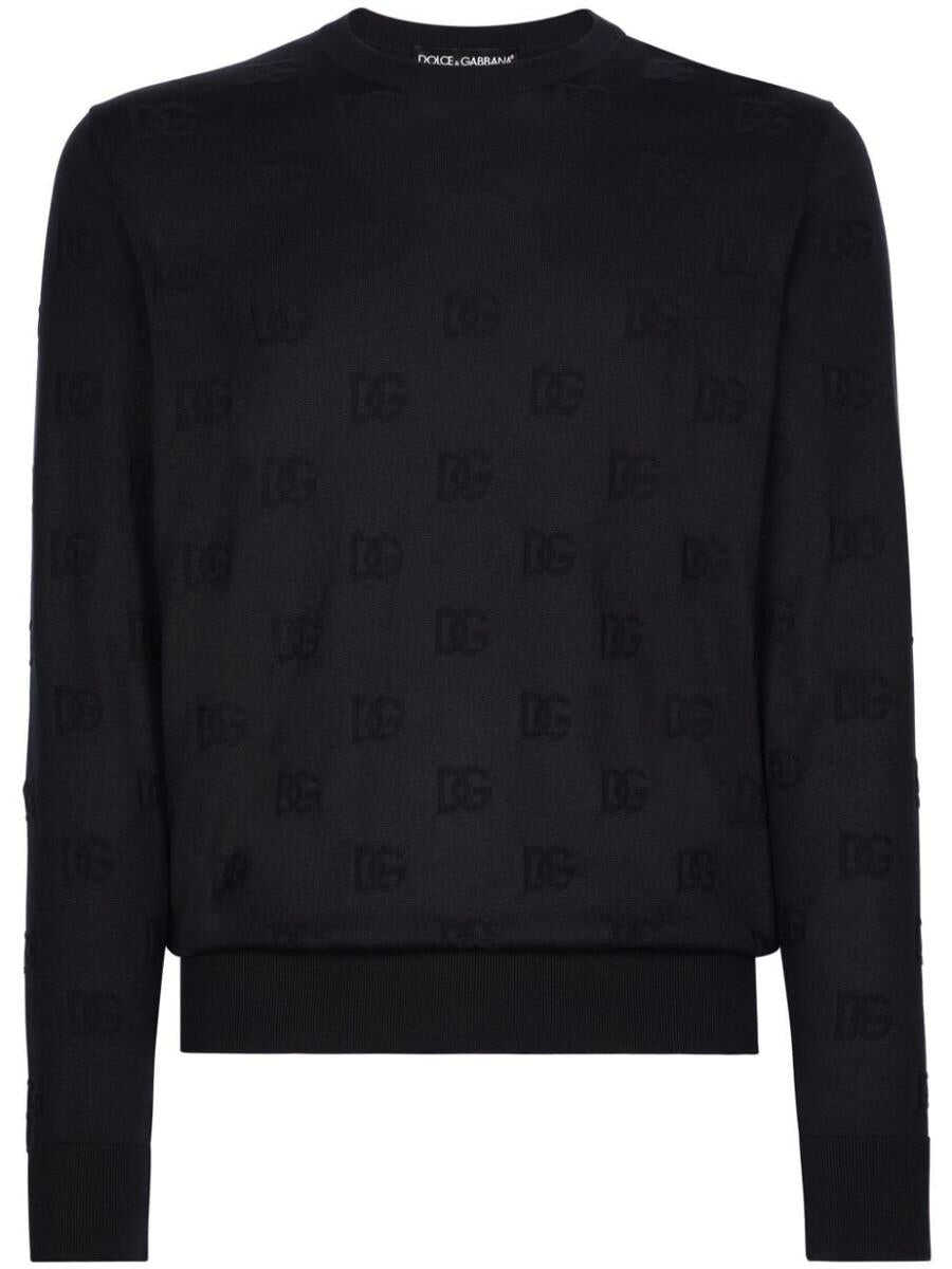 Dolce & Gabbana DOLCE & GABBANA DG allover sweater BLUE