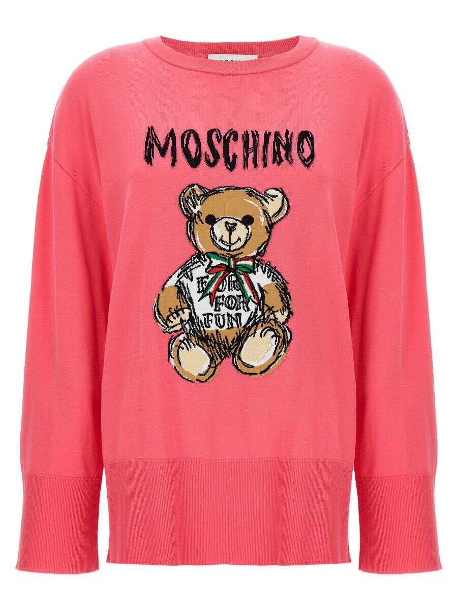Poze Moschino MOSCHINO 'Teddy Bear' sweater FUCHSIA b-mall.ro 