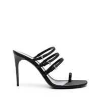 Sandale cu toc Saint Laurent Satin Heel Mules Femei