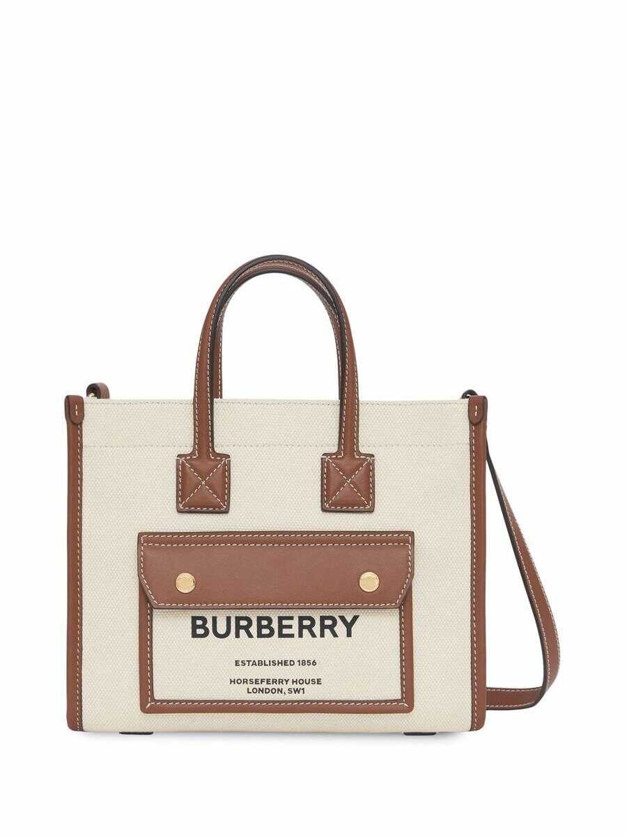 Burberry BURBERRY Pocket mini shopping bag WHITE