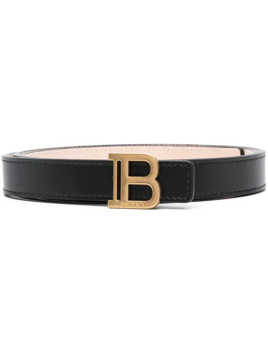 Balmain BALMAIN CALFSKIN 2CM BELT ACCESSORIES BLACK