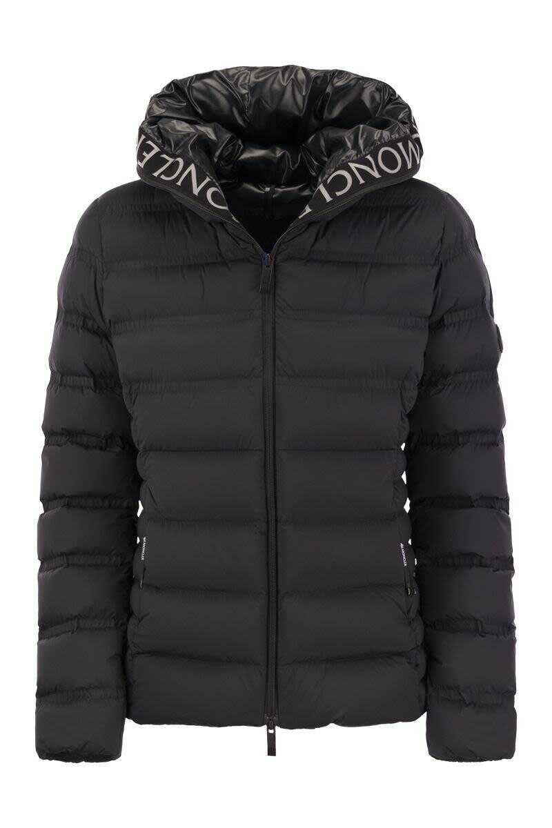 Poze Moncler MONCLER ALETE - Short down jacket with hood BLACK b-mall.ro 